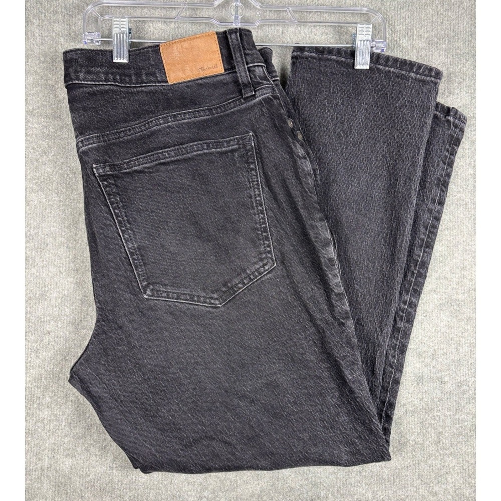Madewell The Mid-Rise Perfect Vintage Jean Tapered 32 Faded Black Denim
